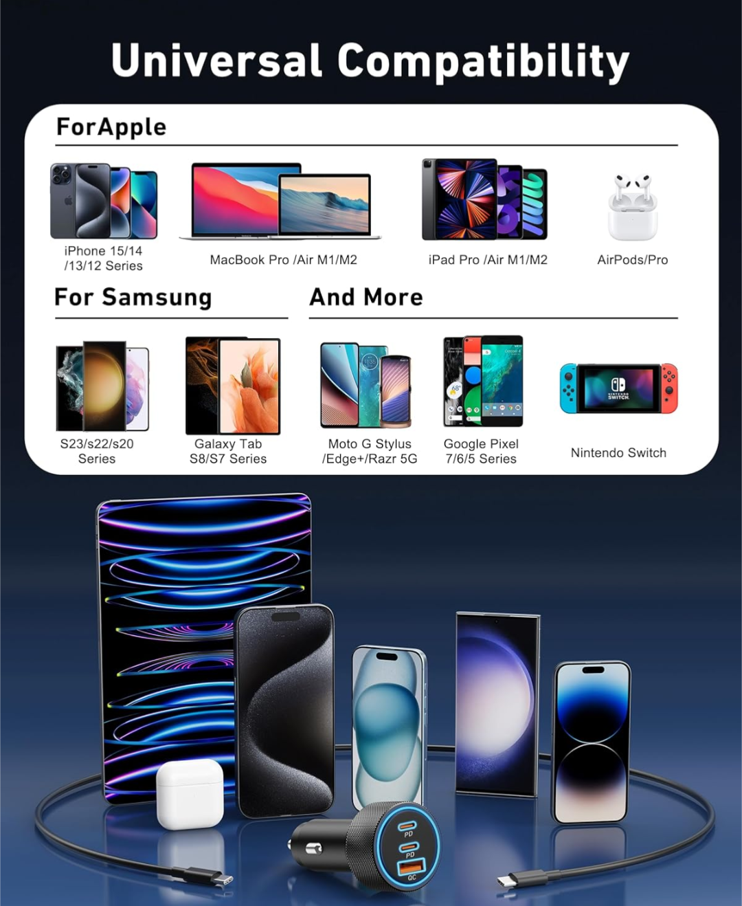 Pbuddy Car Charger USB C 66W Car Super Fast Charger USB C PD & QC3.0 Adapter Cigarette Lighter USB C Quick Charge Car Charger Pbuddy Car Charger USB C 66W Car Super Fast Charger USB C PD & QC3.0 Adapter Cigarette Lighter USB C Quick Charge Car Charger